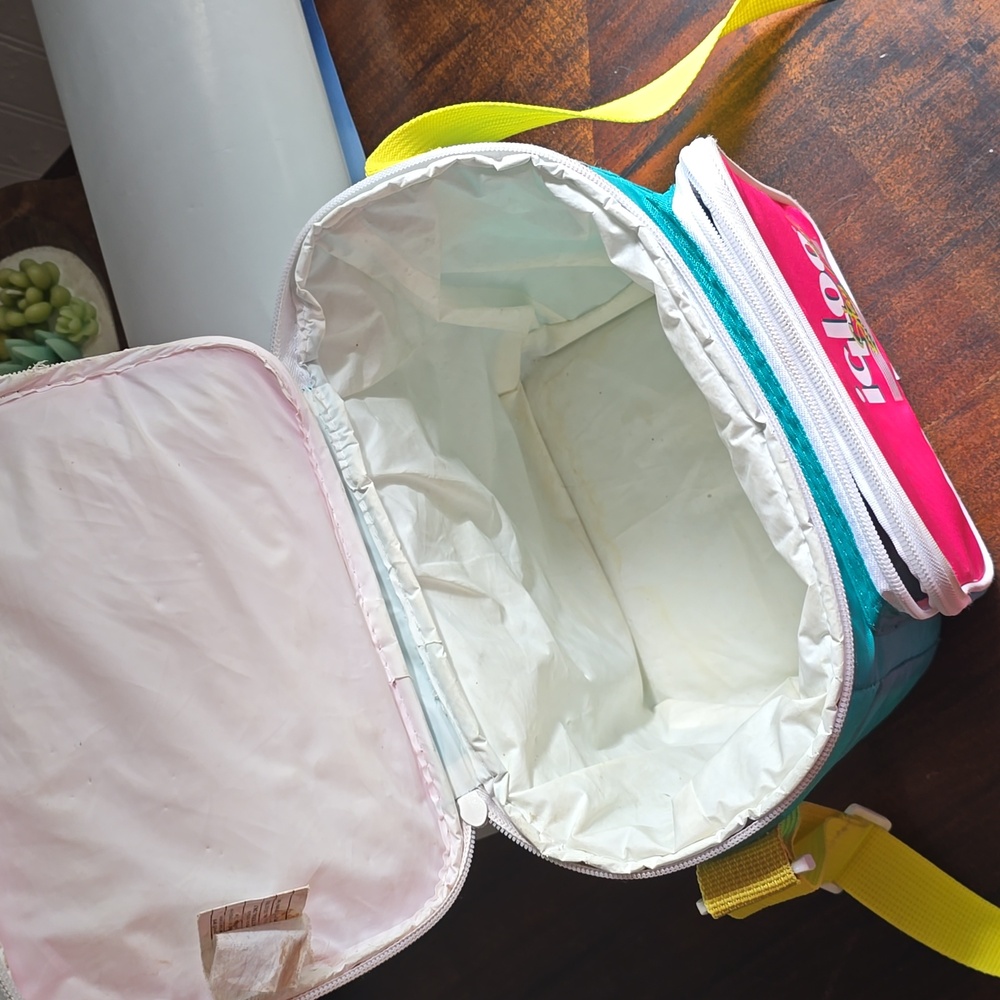 Igloo Retro Softsided Lunch Bag- Pink, Teal, and Yellow - Picture 3 of 6
